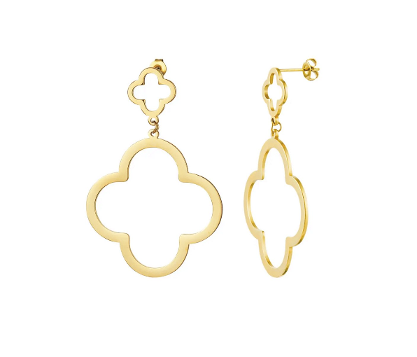 OORBELLEN KLAVER - GOUD