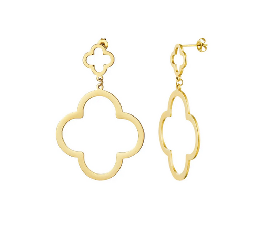 OORBELLEN KLAVER - GOUD