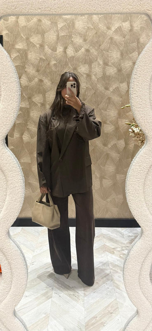 Bo bruine oversized blazer
