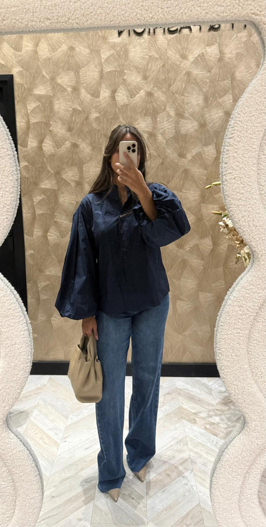 Josje navy blouse