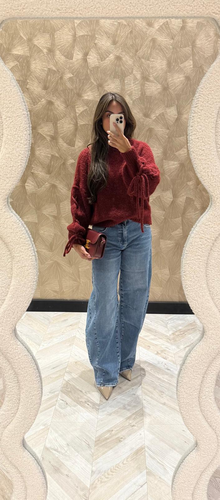 Britney bordeaux trui