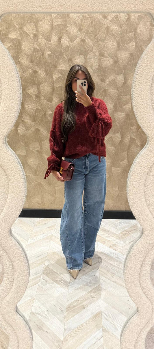 Britney bordeaux trui