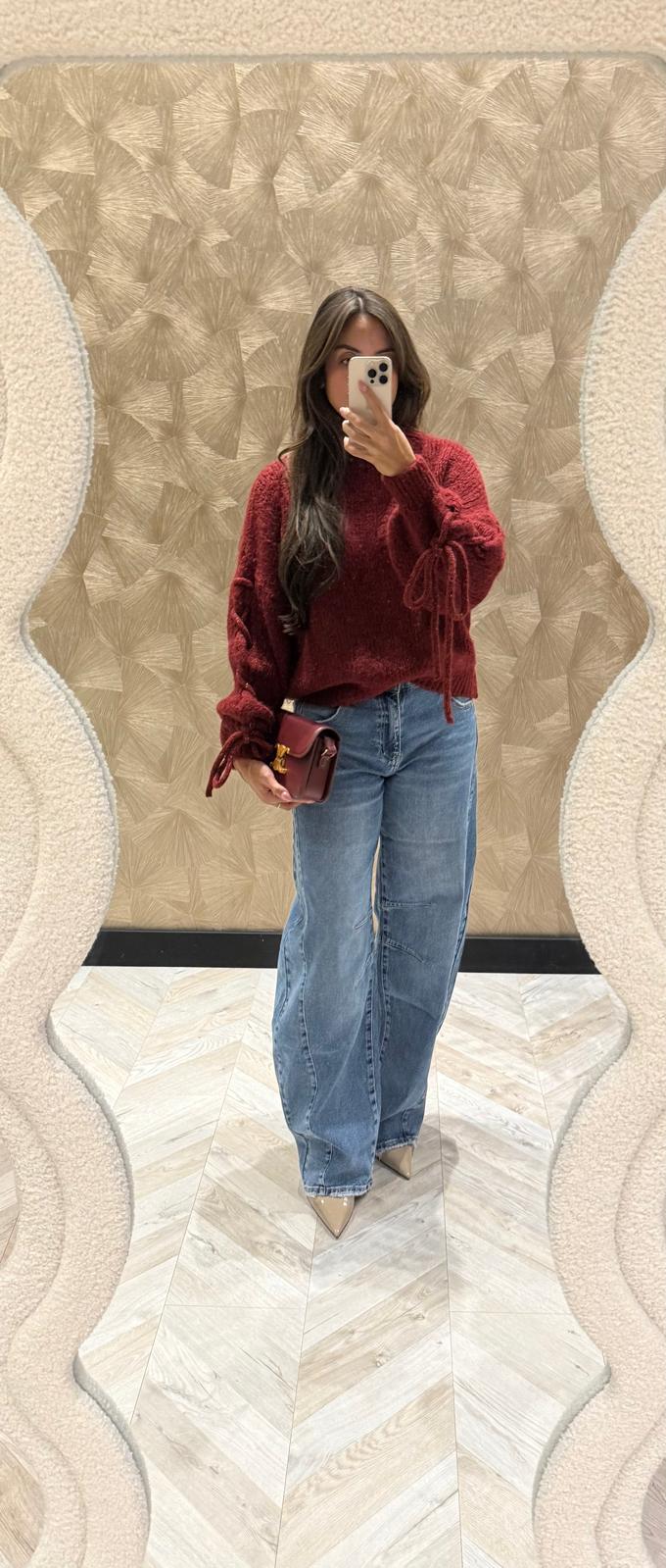 Britney bordeaux trui