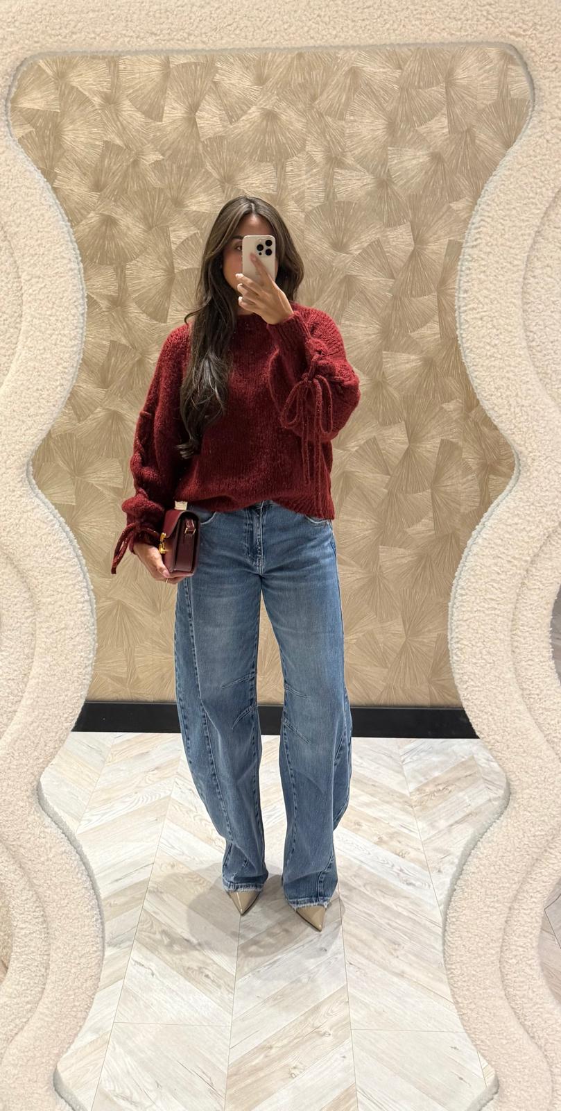 Britney bordeaux trui