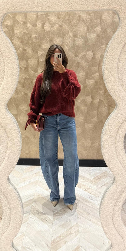 Britney bordeaux trui